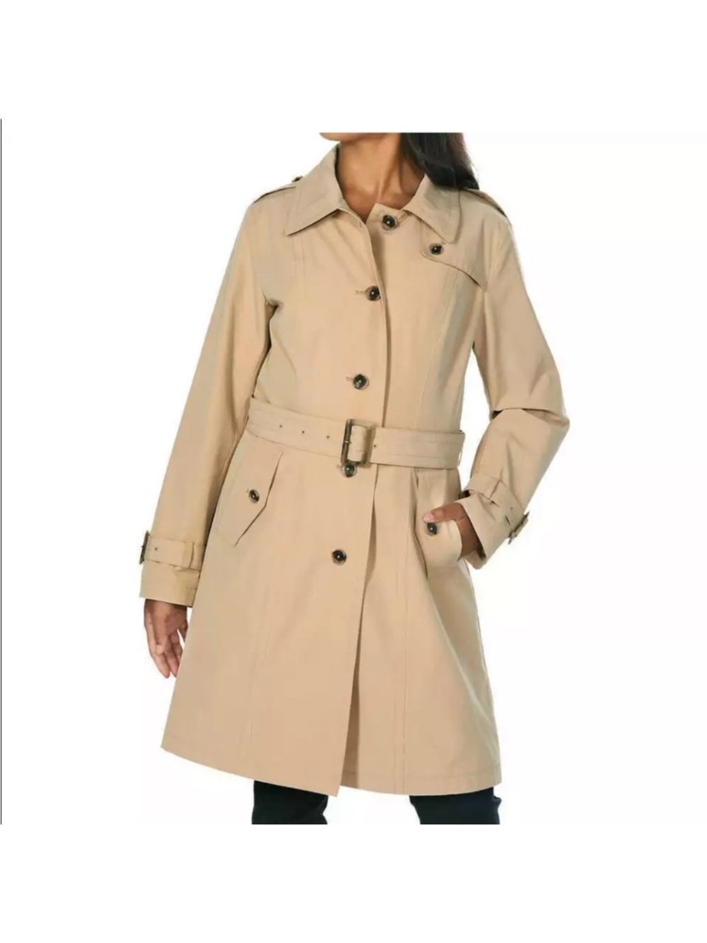 Pendleton Women's Tan Trench Coat with Belt S